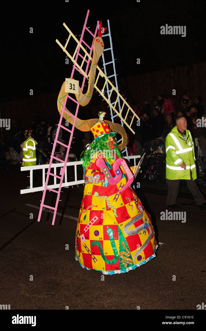The winning entry in the junior single masquerader class for in 2011, Upzndownz. Stock Photo