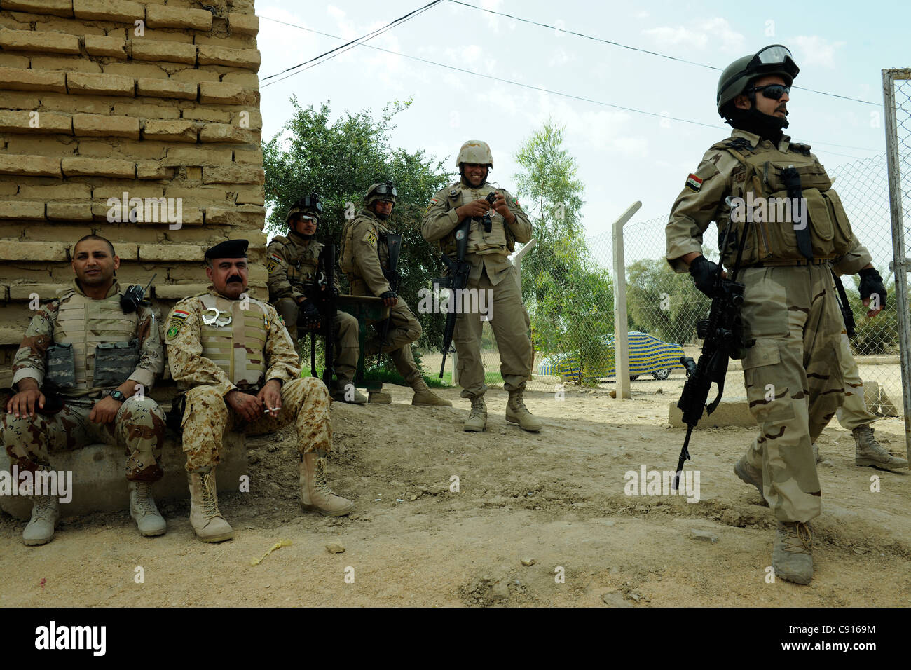 Iraqi army soldiers Stock Photo