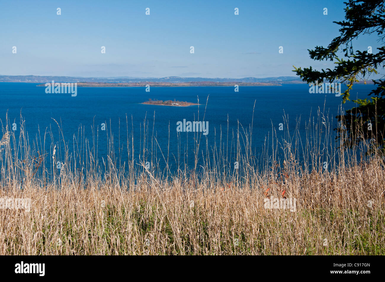 A view of Lake Huron and the north shore, from Manitoulin Island