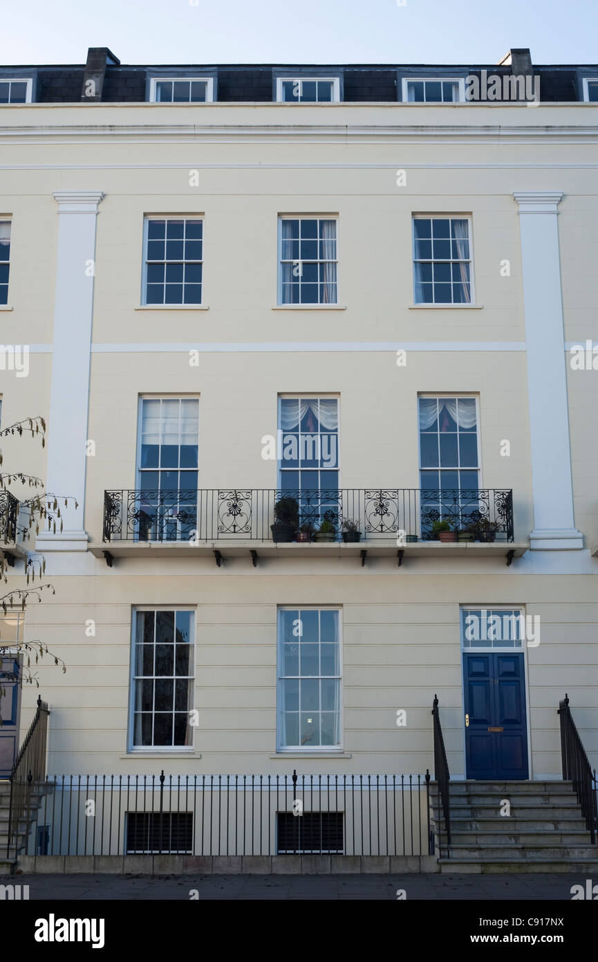 The town of Cheltenham has Regency terraces of creamwhite houses and