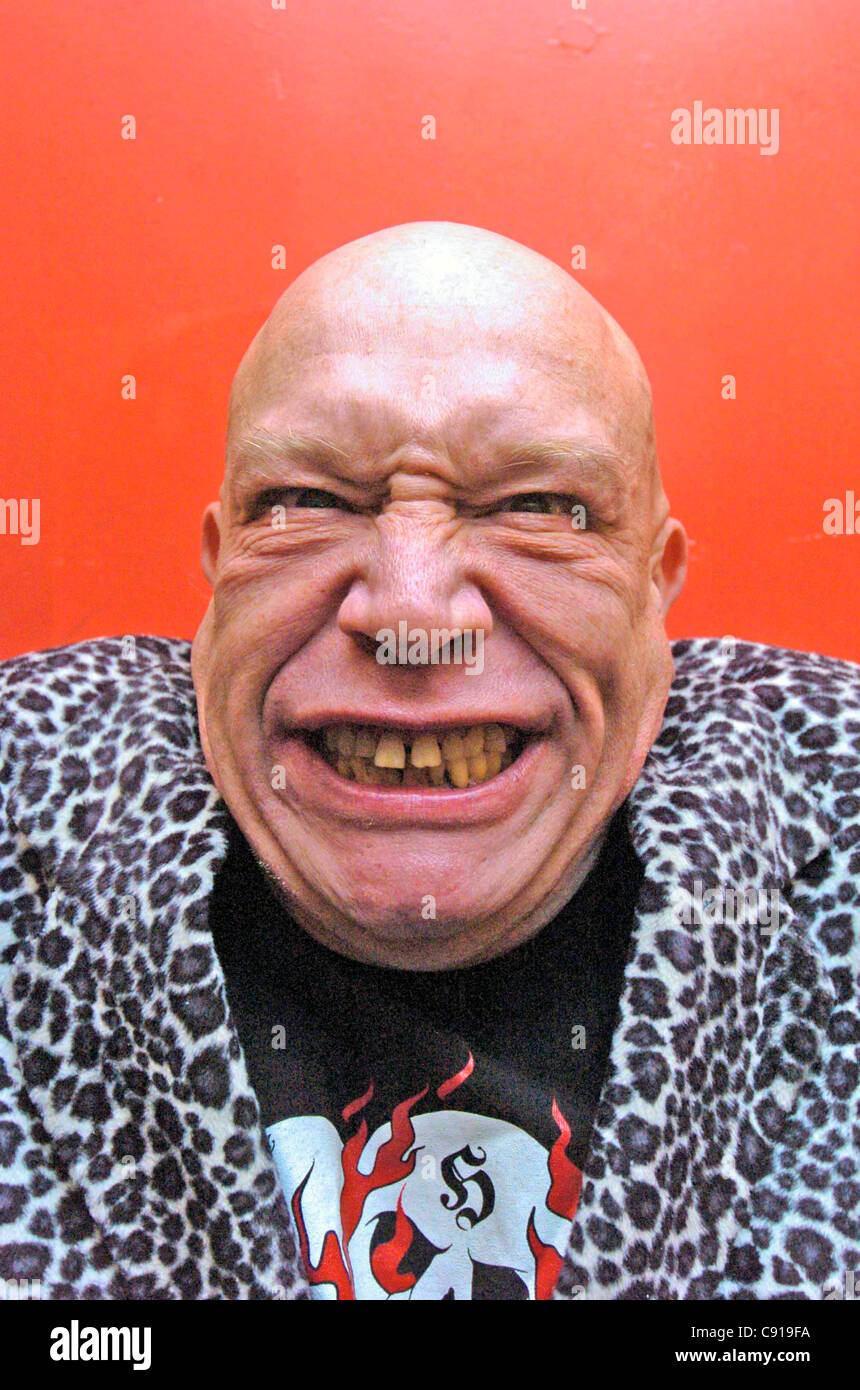 Buster Bloodvessel of Bad Manners at the Newport City Live Arena in South Wales in 2005. Stock Photo