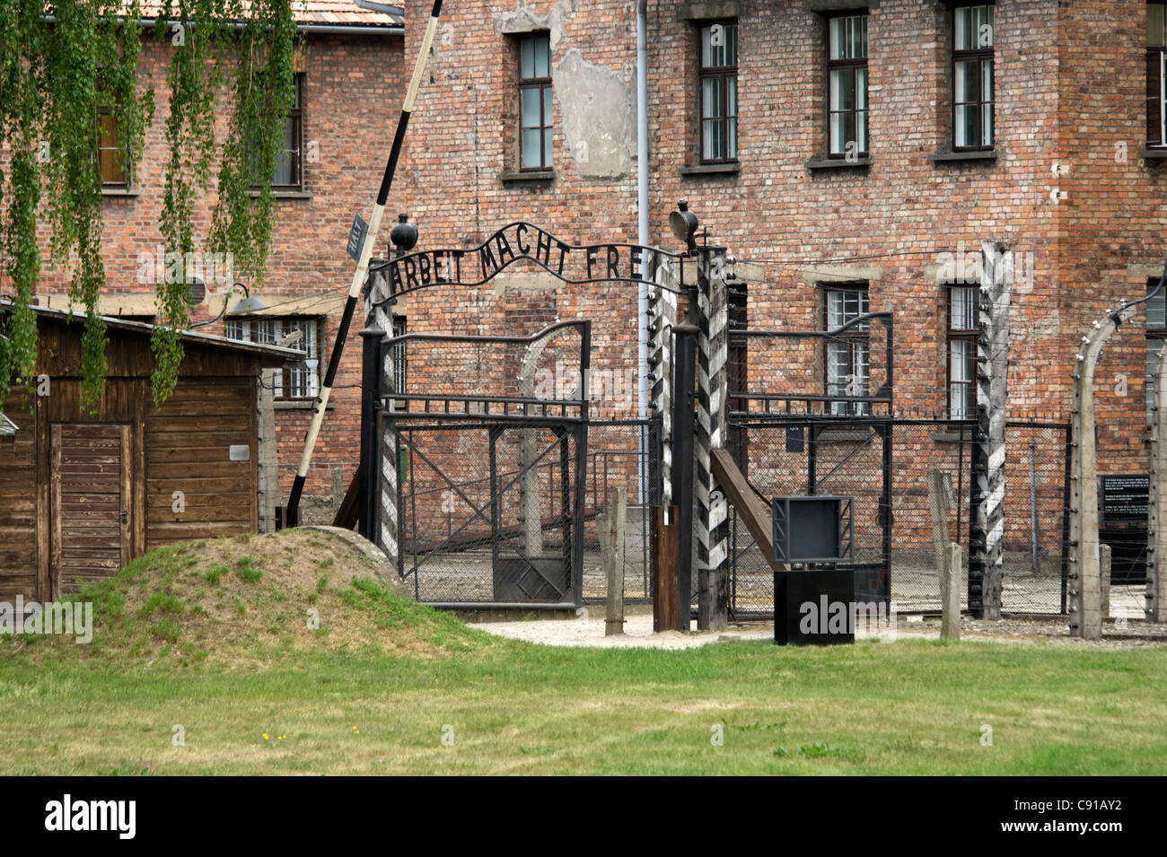 Gate To The Entrance Of Auschwitz 1 Concentration Camp With
