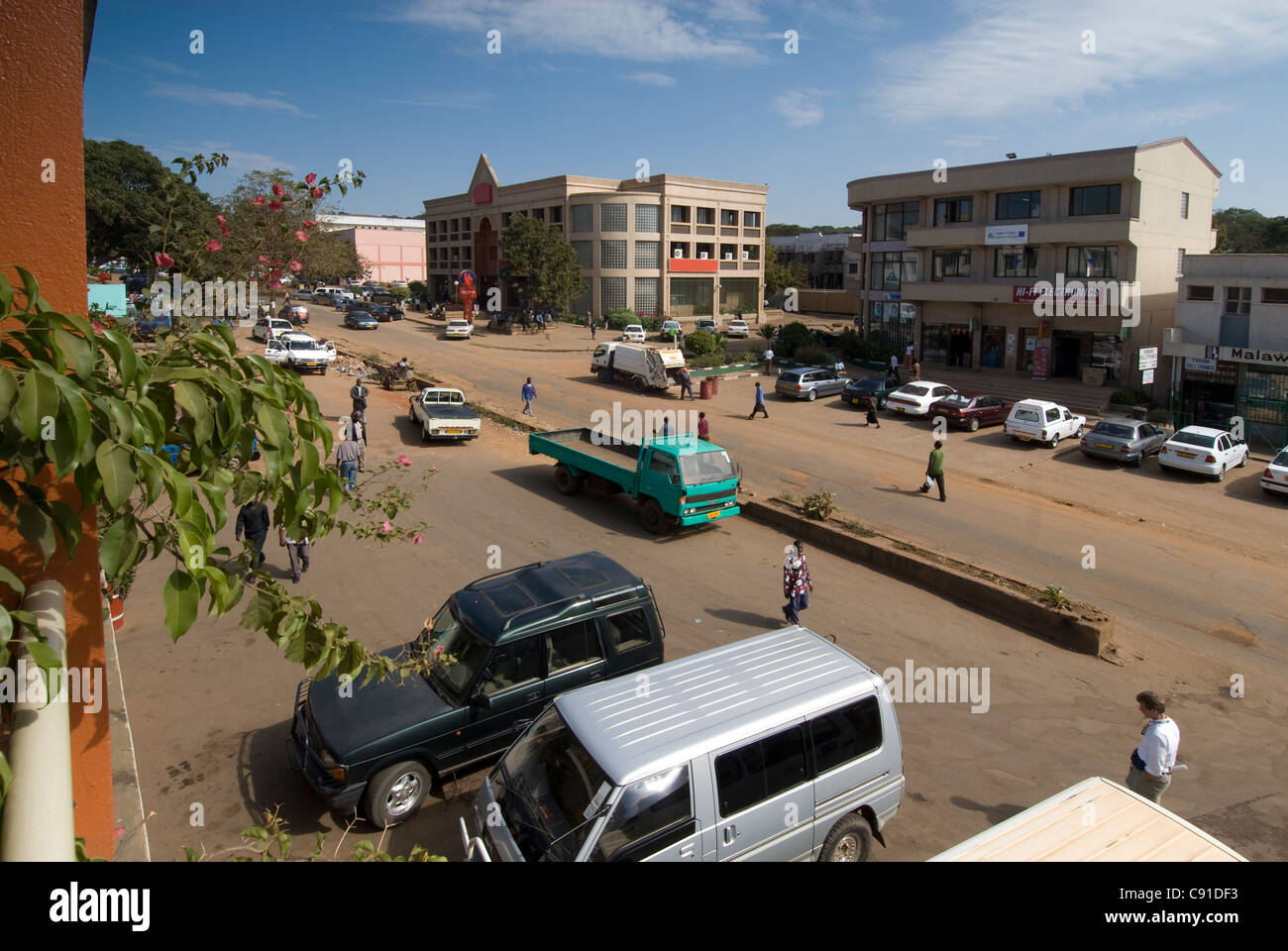 Lister Road is a street in Lilongwe Old Town Stock Photo