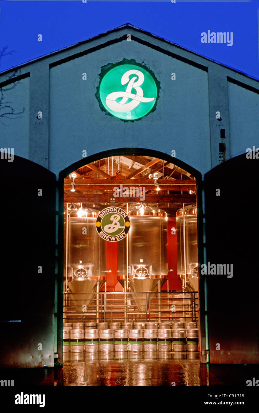 Brooklyn Brewery entrance in New York City Stock Photo Alamy