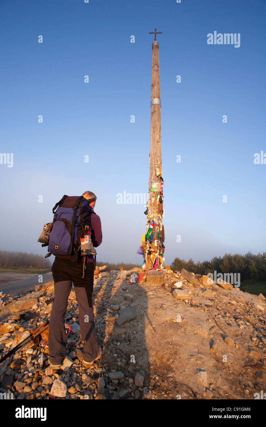 Cruz de ferro at the camino de santiago hi-res stock photography and ...