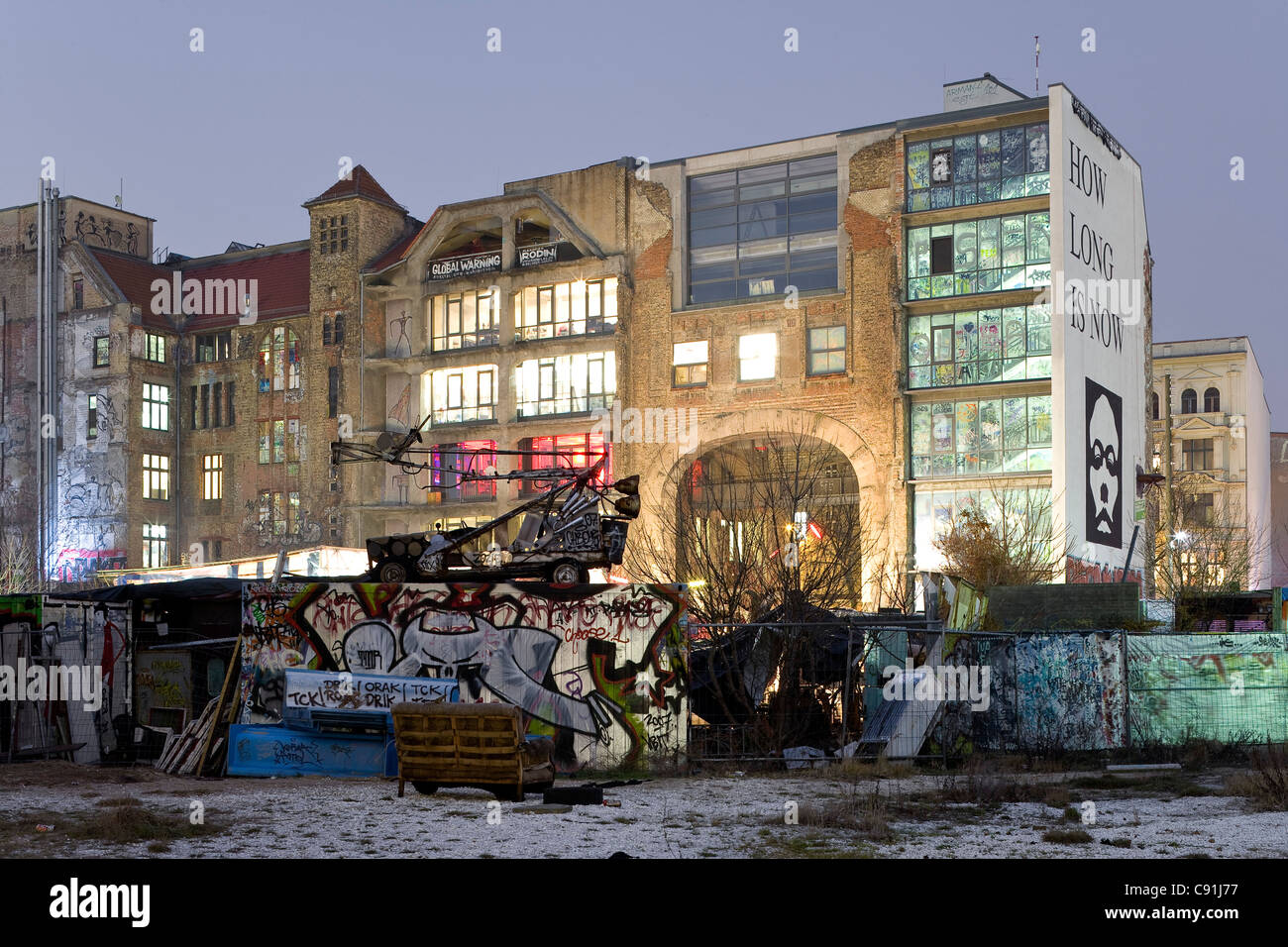 Art and culture centre Tacheles in the evening, Oranienburger street, Berlin, Germany, Europe Stock Photo