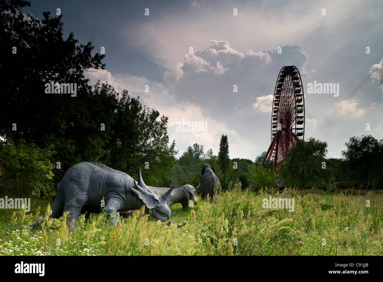 Spreepark was an entertainment park in the Berlin district Treptow-Koepenick, Berlin, Germany, Europe Stock Photo