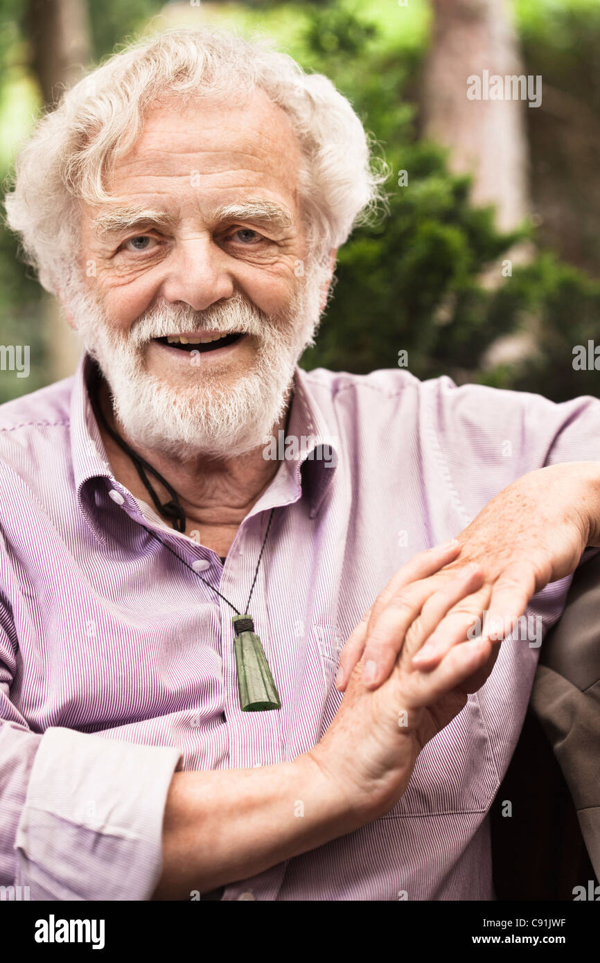 Hand head older man hi-res stock photography and images - Alamy