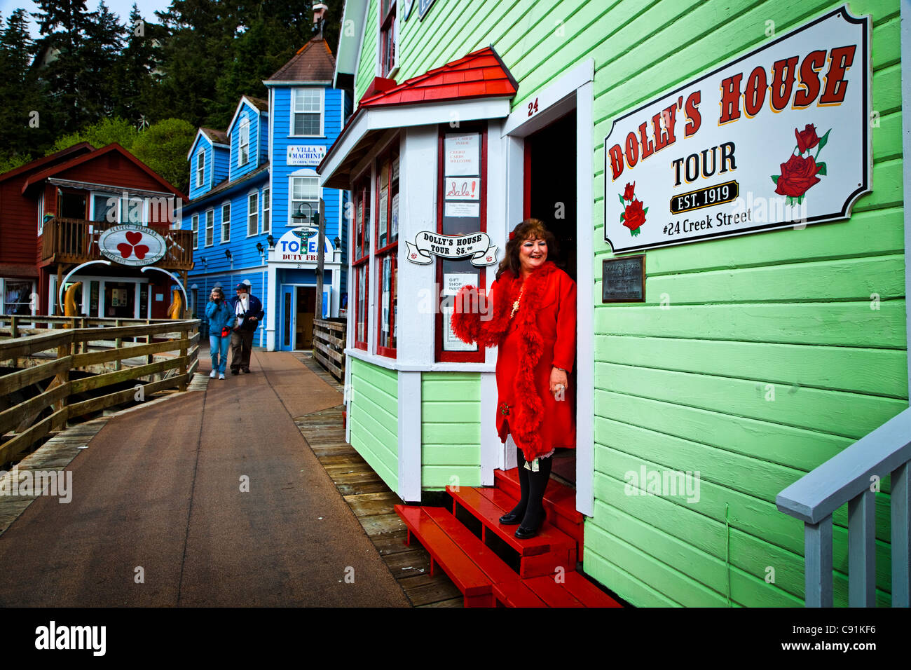 Legend Madam Dolly at Dolly's House Museum, Creek Street, Ketchikan