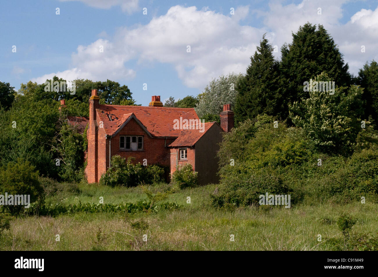 Derelict house in Claygate, Surrey, UK Stock Photo
