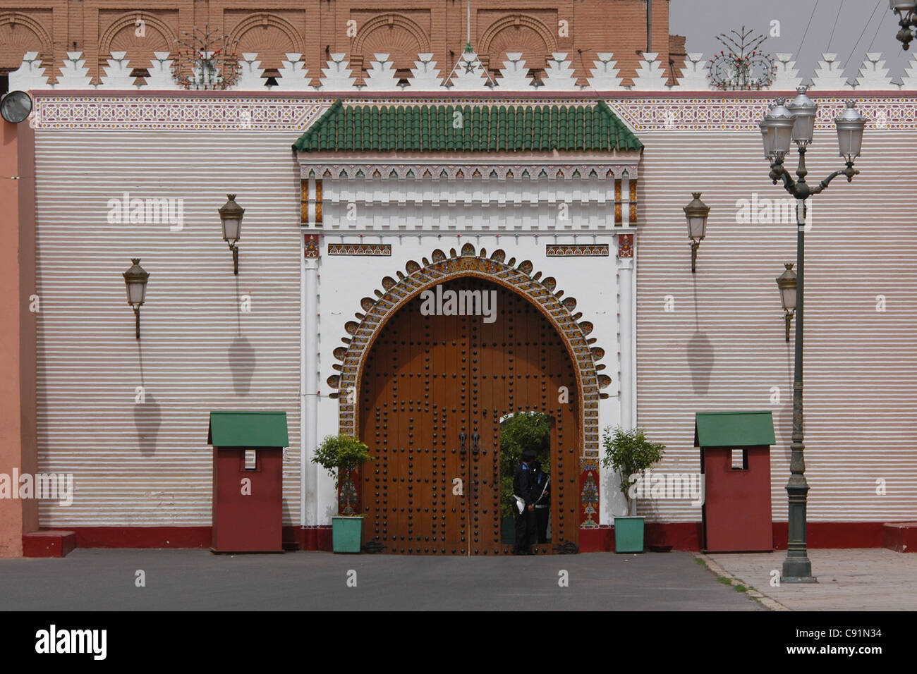 Royal Palace or Dar el Makhzen in Marrakech, Morocco Stock Photo - Alamy