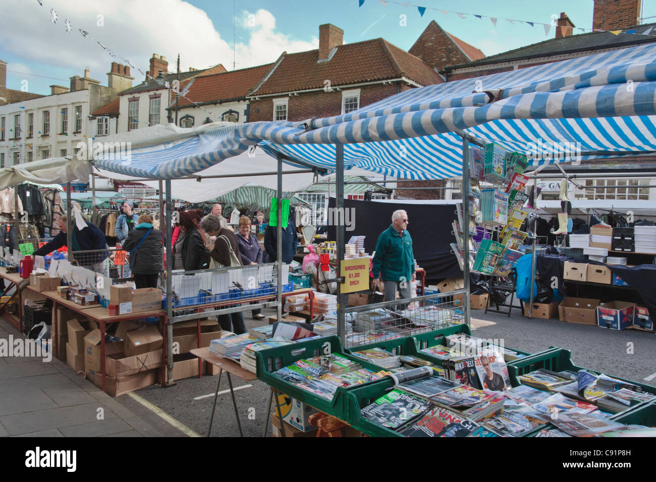 A busy market day Stock Photo Alamy