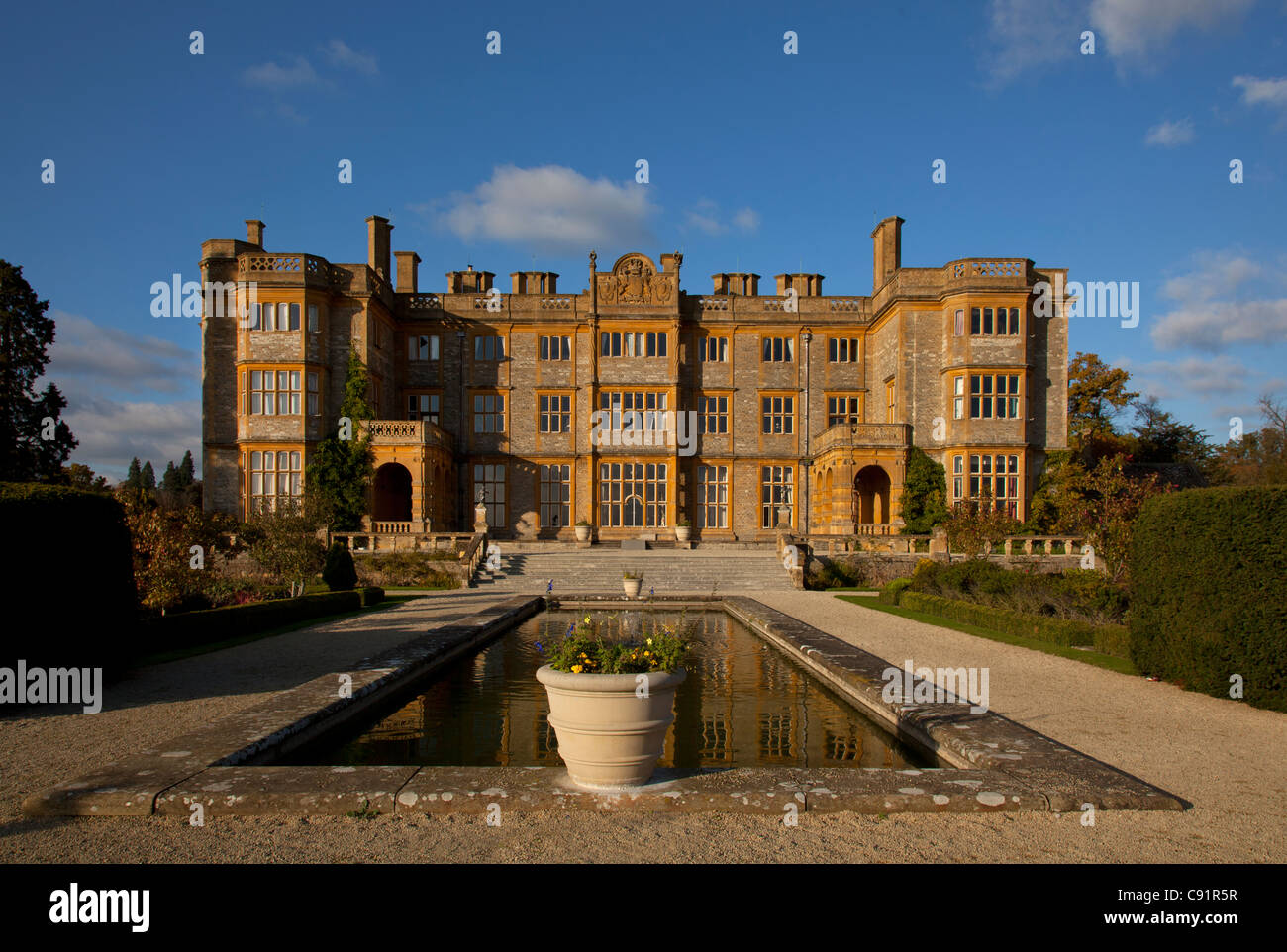 Eynsham Hall Jacobean style mansion, North Leigh, Oxfordshire, England Stock Photo