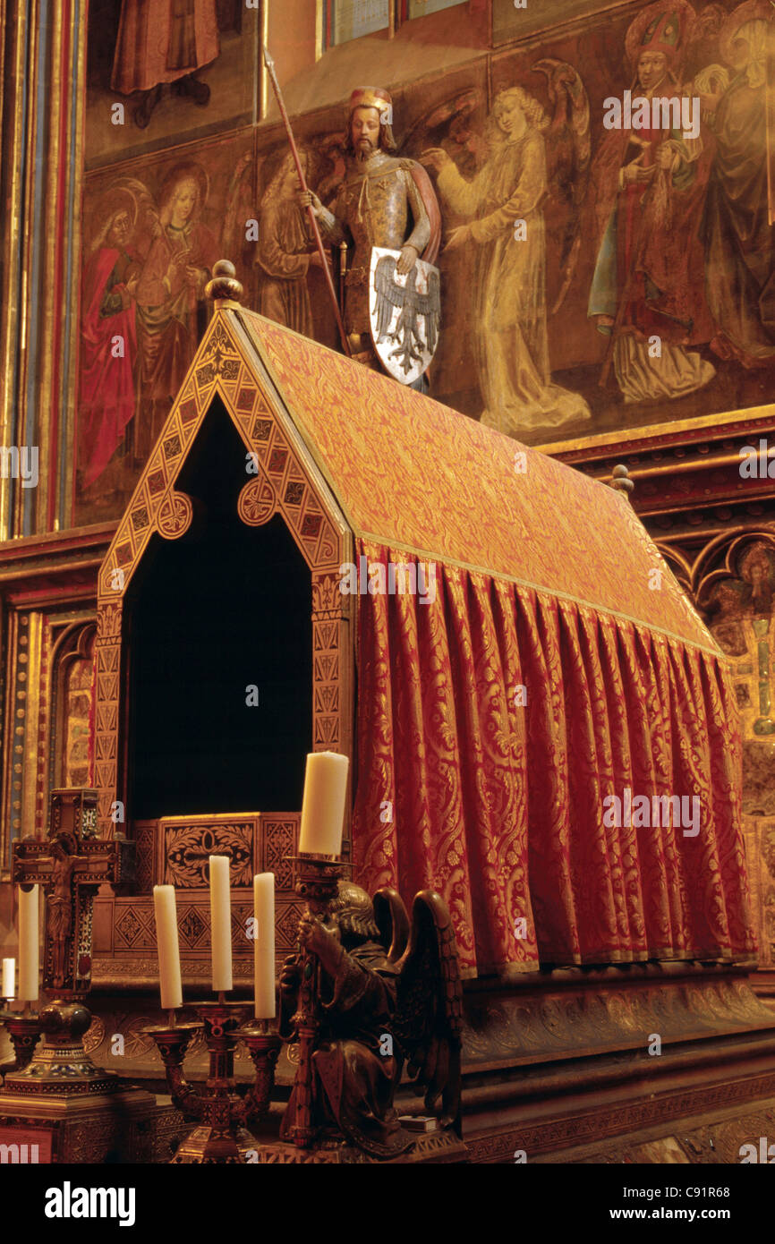 Relics of Saint Wenceslas of Bohemia in St Vitus Cathedral at the