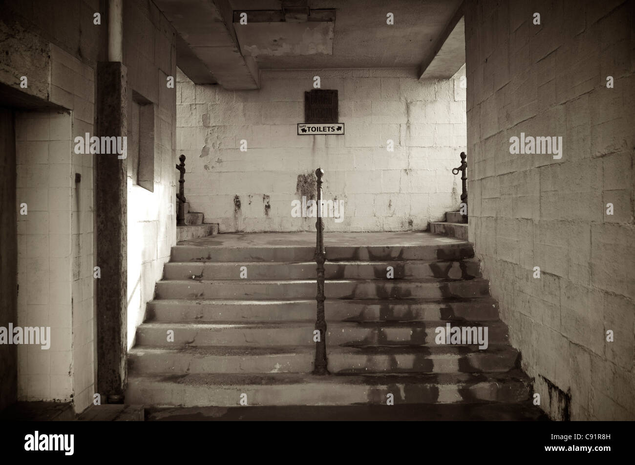 Underground toilets Blackpool promenade Stock Photo Alamy