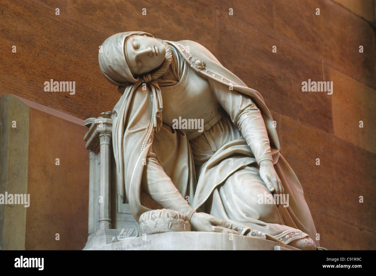 Saint Ludmila of Bohemia by Emanuel Max in Saint Vitus Cathedral at the Prague Castle in Prague, Czech Republic. Stock Photo