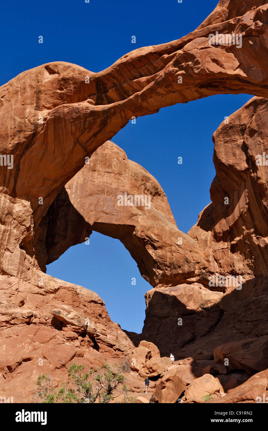 Double Arch, Arches National Park Stock Photo