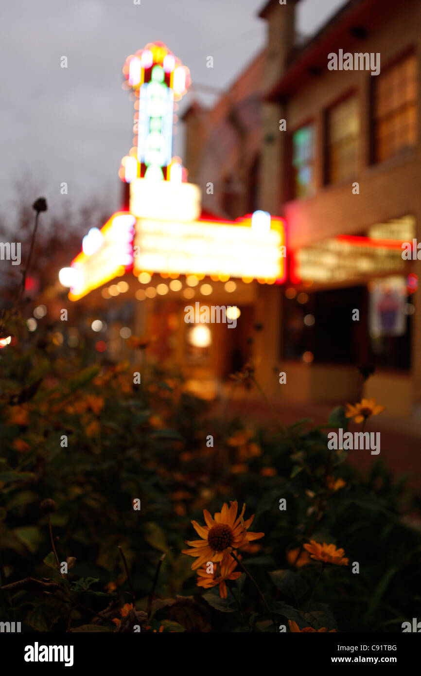 Bloomington Indiana Buskirk Chumley Theatre theater downtown night