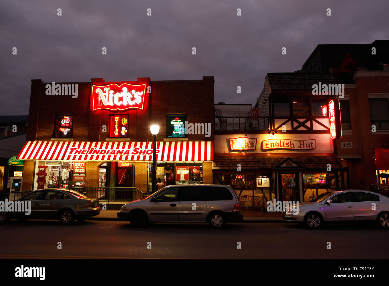 Nicks English Hut restaurant sports bar Bloomington Indiana downtown