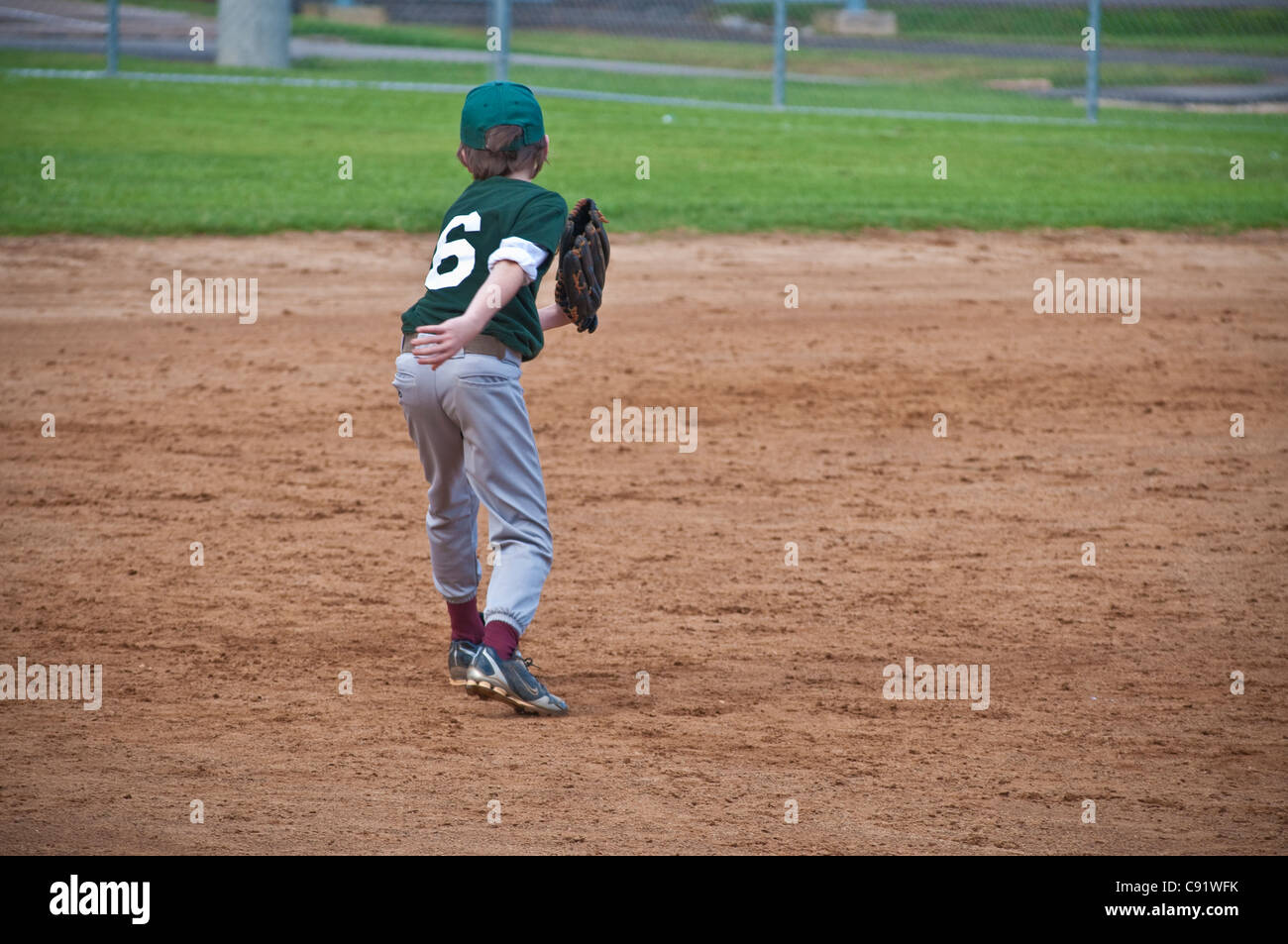 Action full length pitcher professional baseball player hires stock