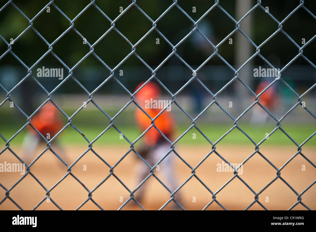 Youth softball baseball game Stock Photo Alamy