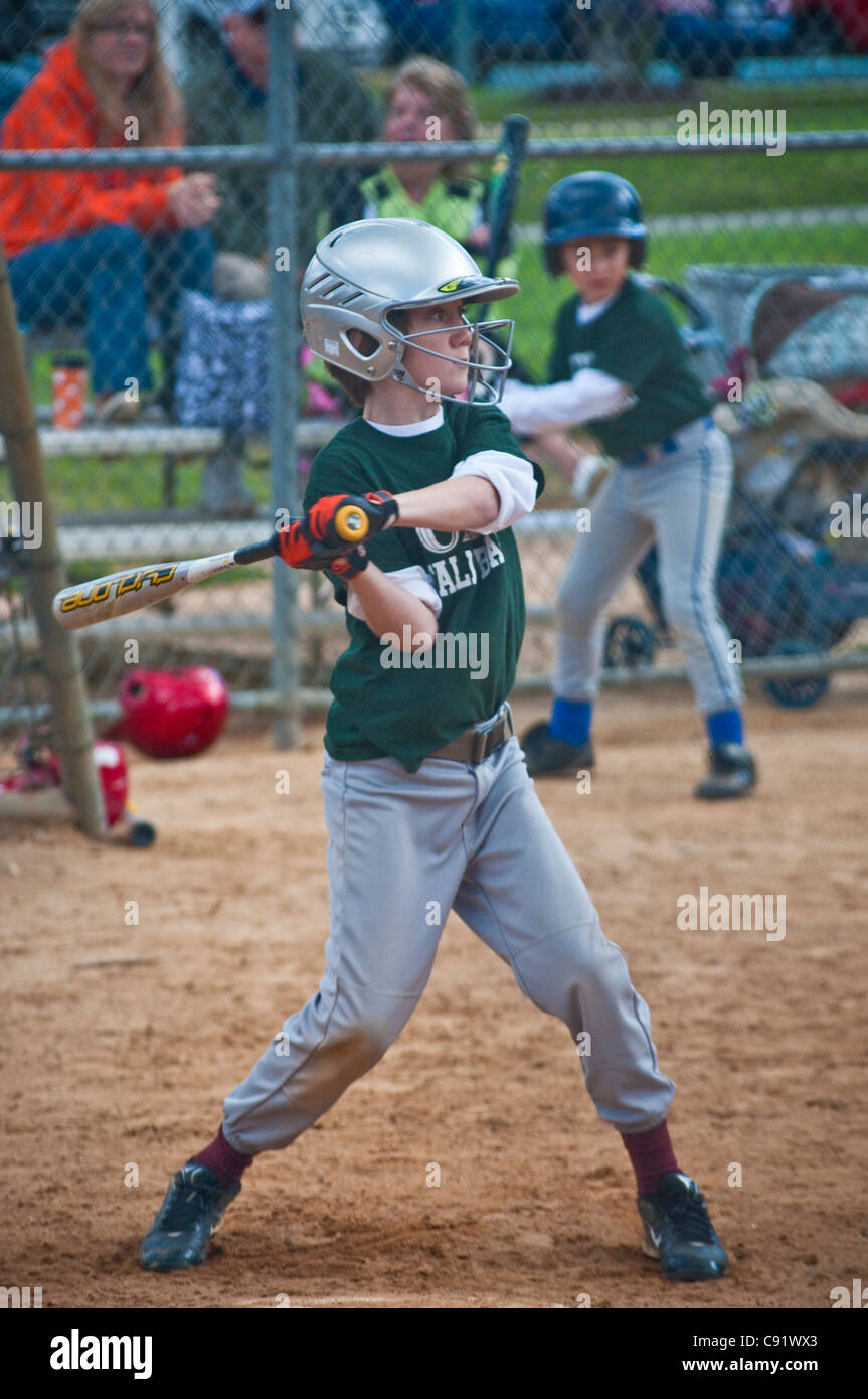 Boys Youth softball baseball game Stock Photo - Alamy