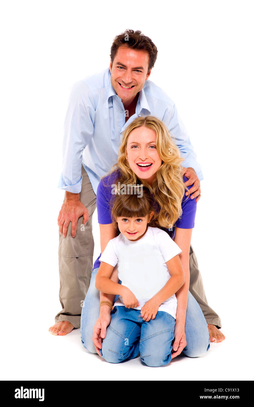 couple with a daughter Stock Photo