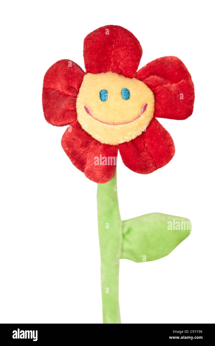 Colorful happy flower isolated on white Stock Photo Alamy