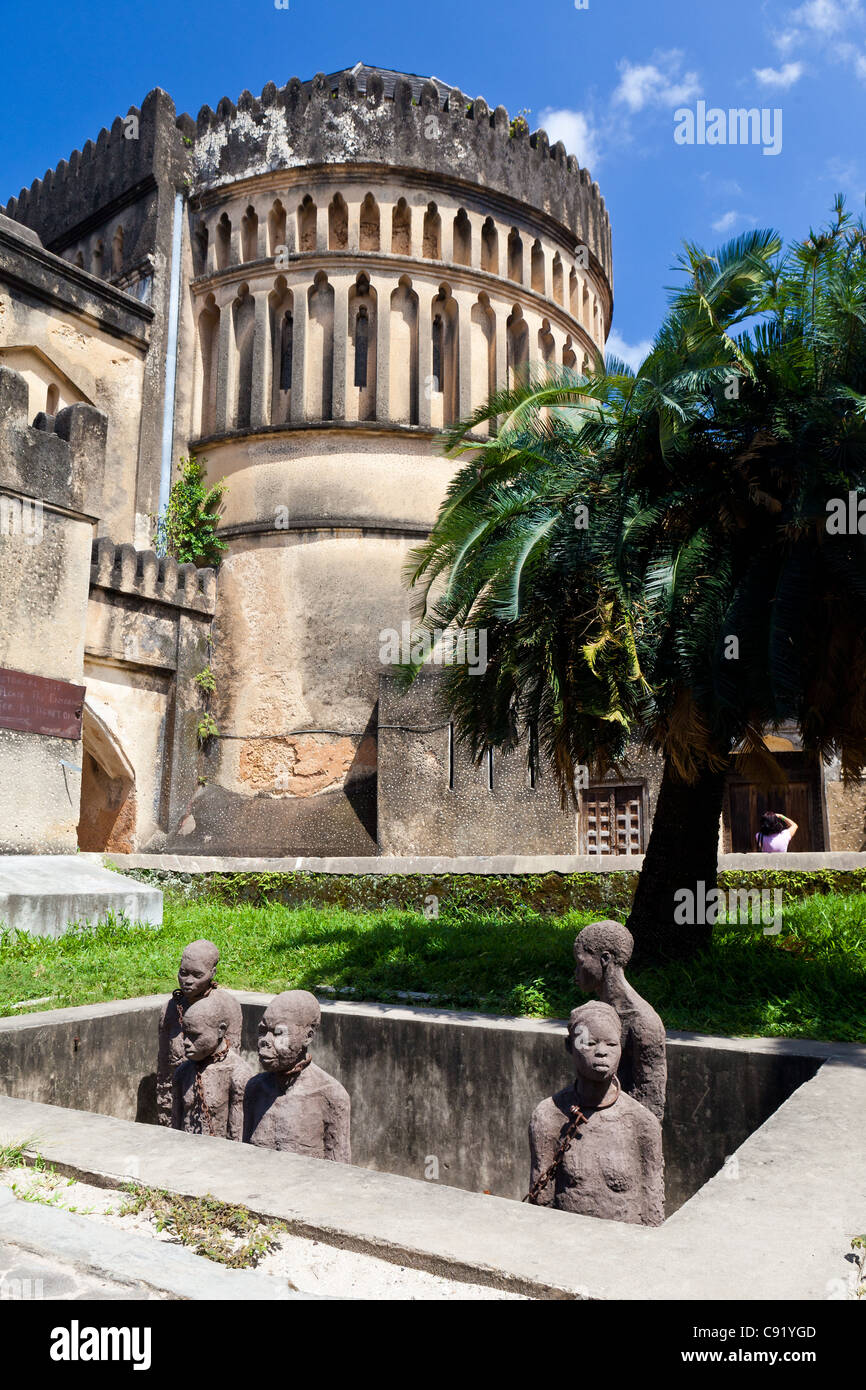 The slave memorial in Stone Town, Zanzibar Stock Photo