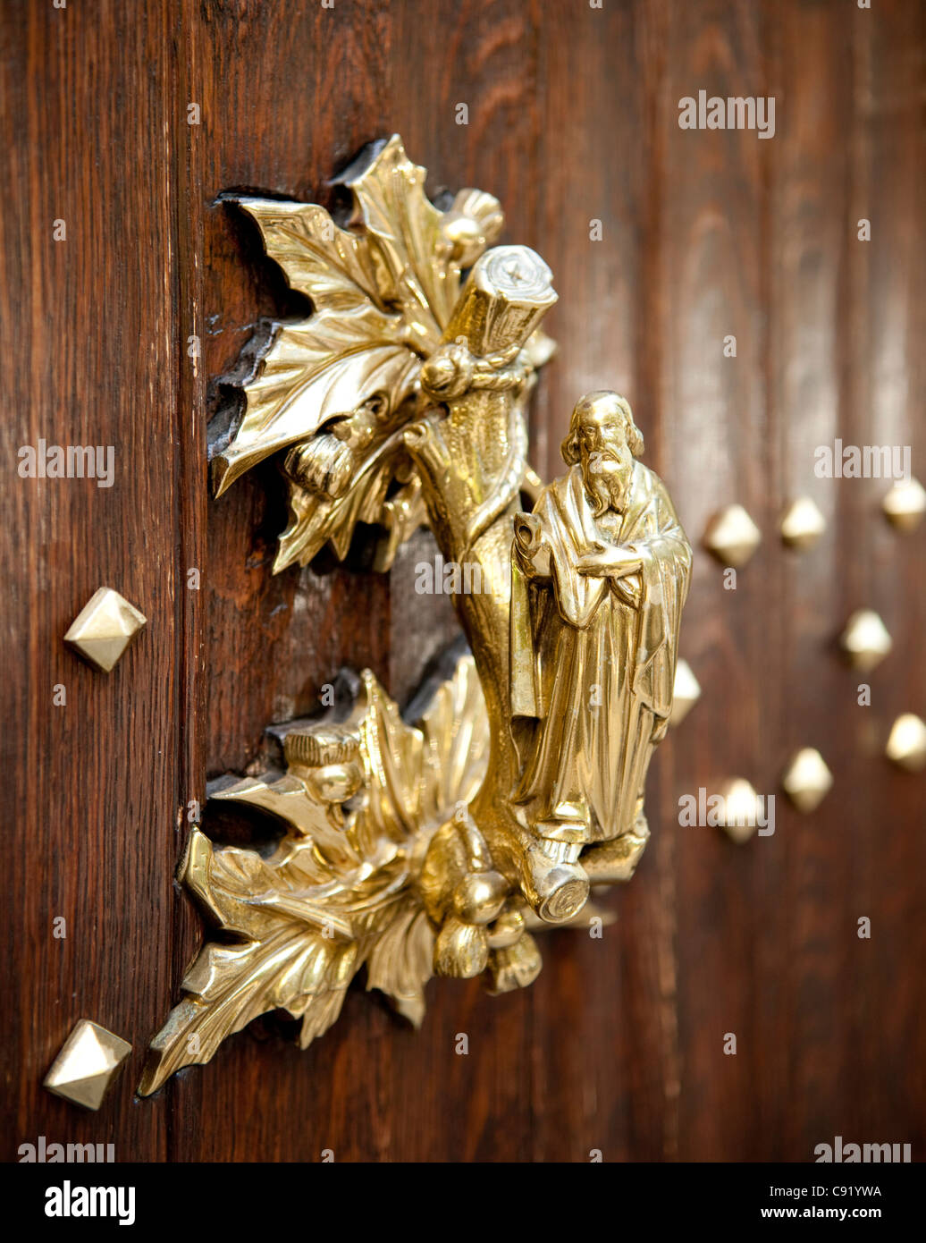 Elaborate door furniture can be seen all around Bruges with fine