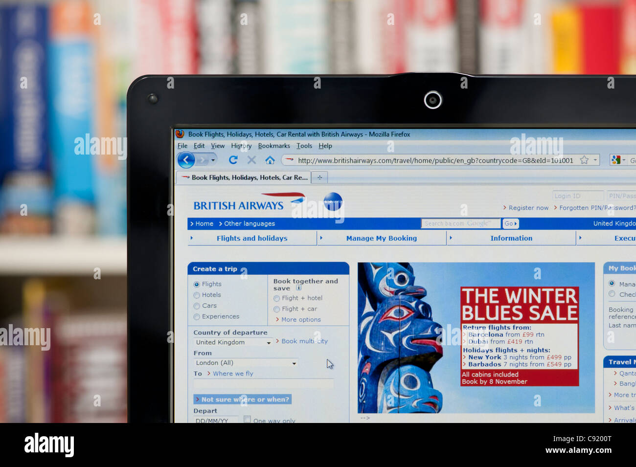 British airways website screen hires stock photography and images Alamy