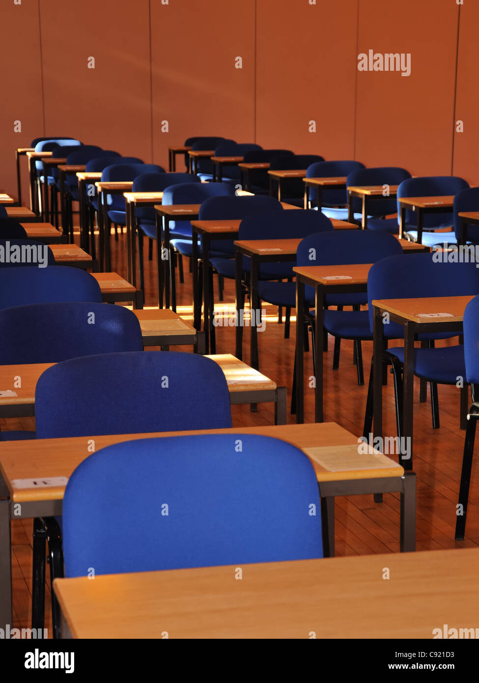 Desk university uni neat rows college hires stock photography and