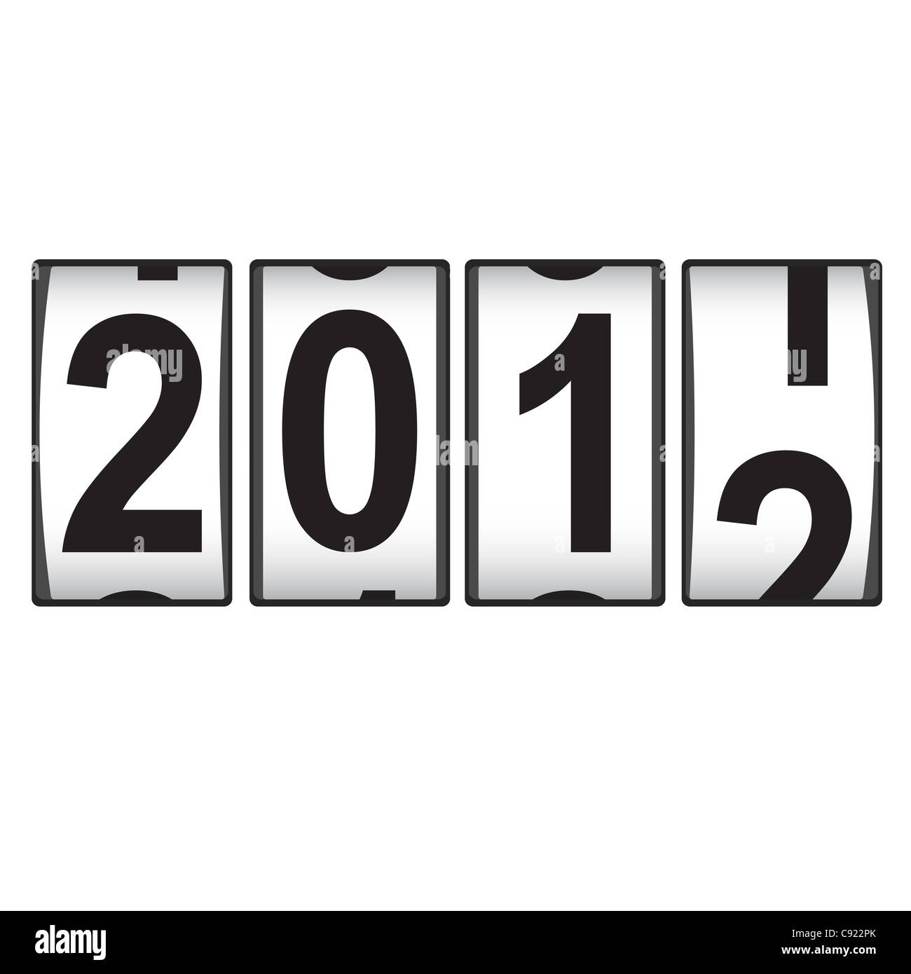 2012 New Year counter, vector Stock Photo - Alamy