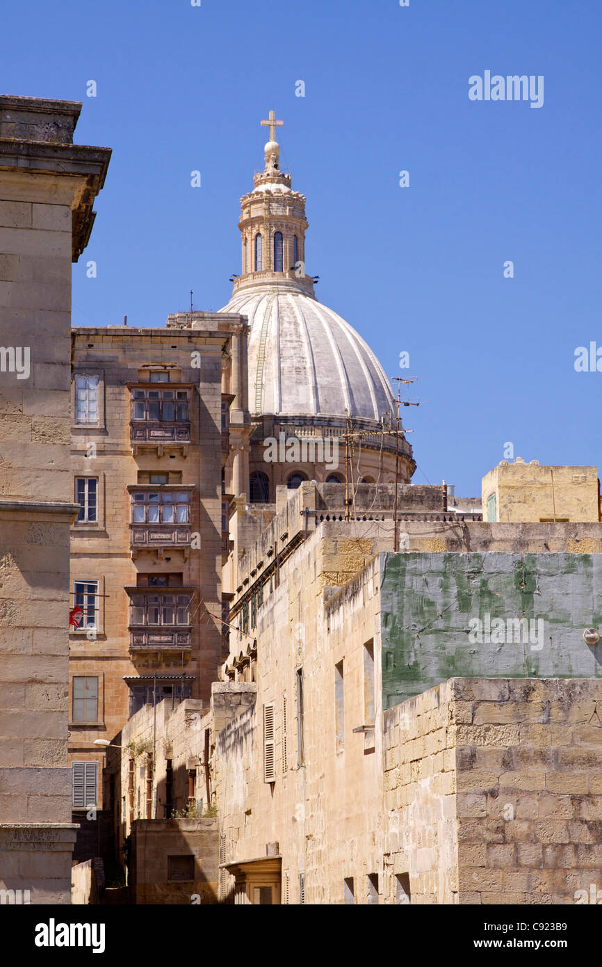 Carmelite church valletta malta hi-res stock photography and images - Alamy