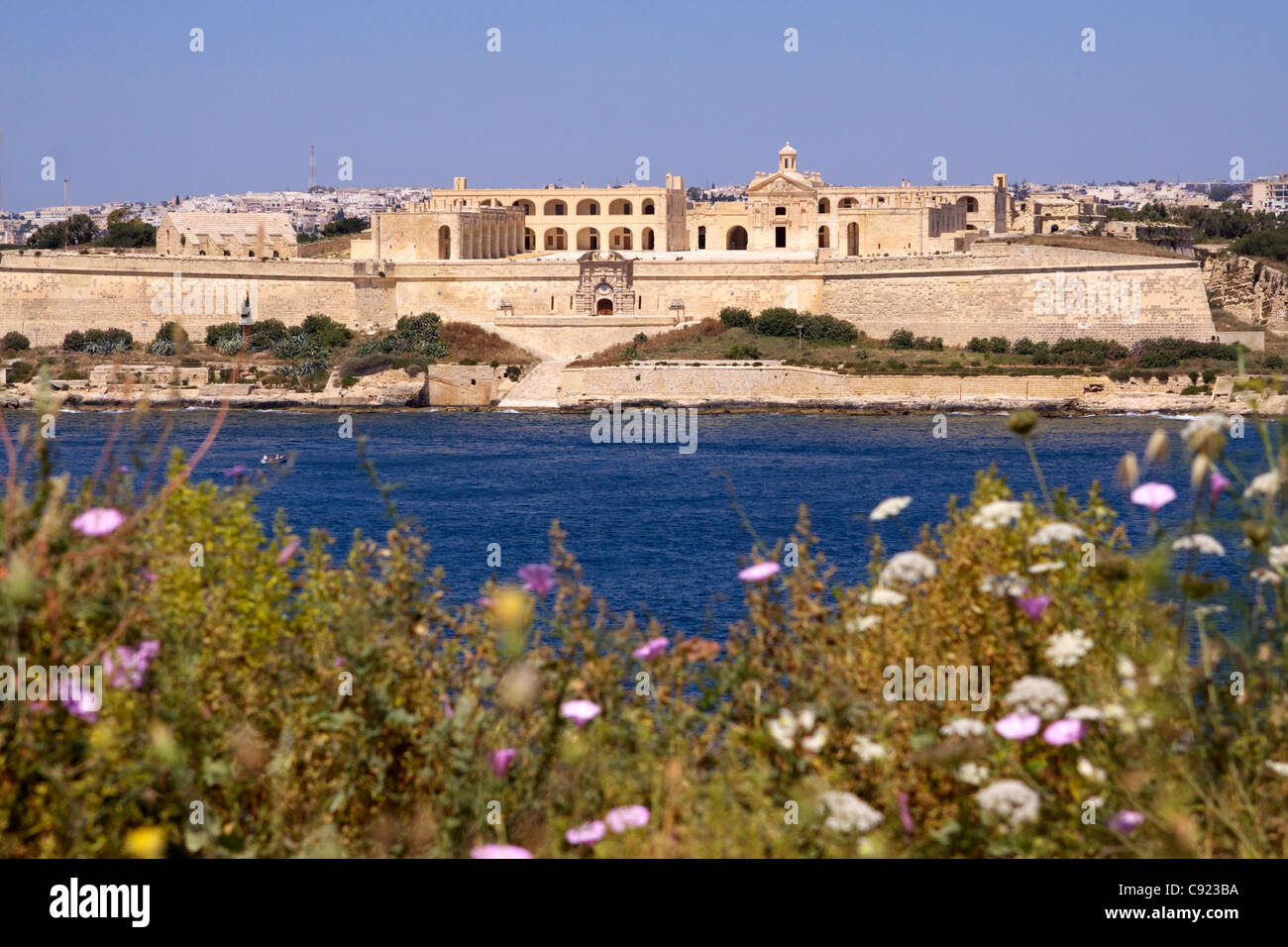 Fort Manoel built in 1726 on Manoel Island in Marsamxett Harbour, Valletta. Stock Photo