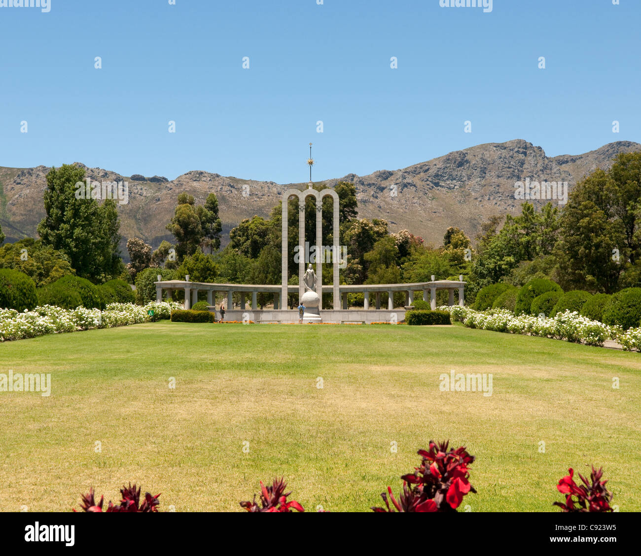 The Huguenot Monument in Franschhoek South Africa is dedicated to the