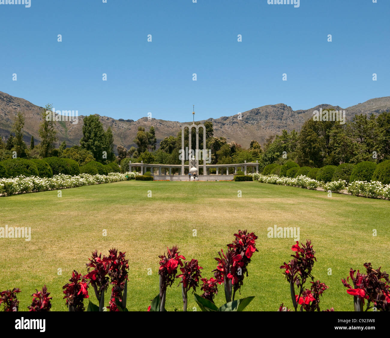 The Huguenot Monument in Franschhoek South Africa is dedicated to the