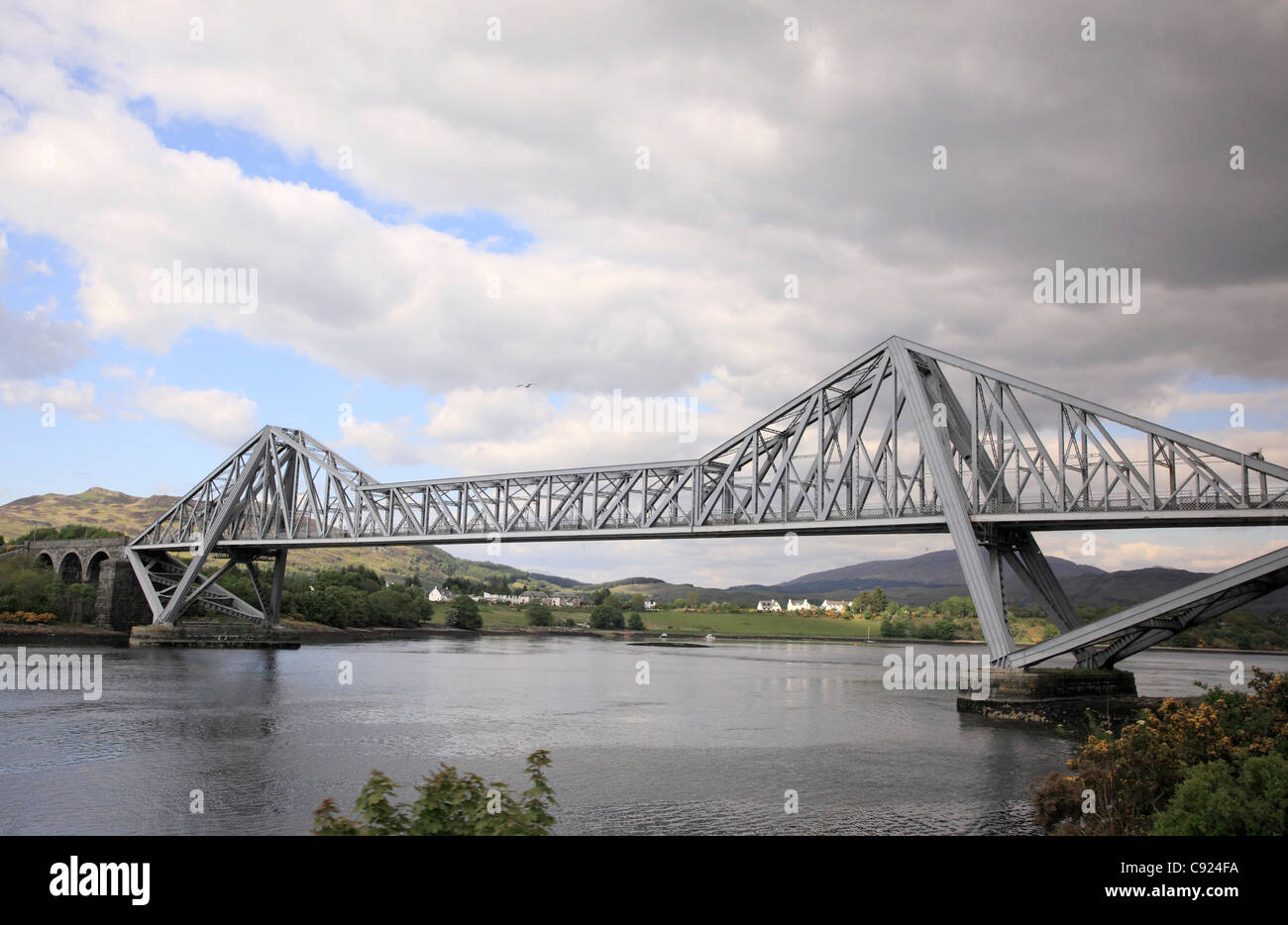 Connel Bridge is a cantilever railway bridge that spans Loch Etive at