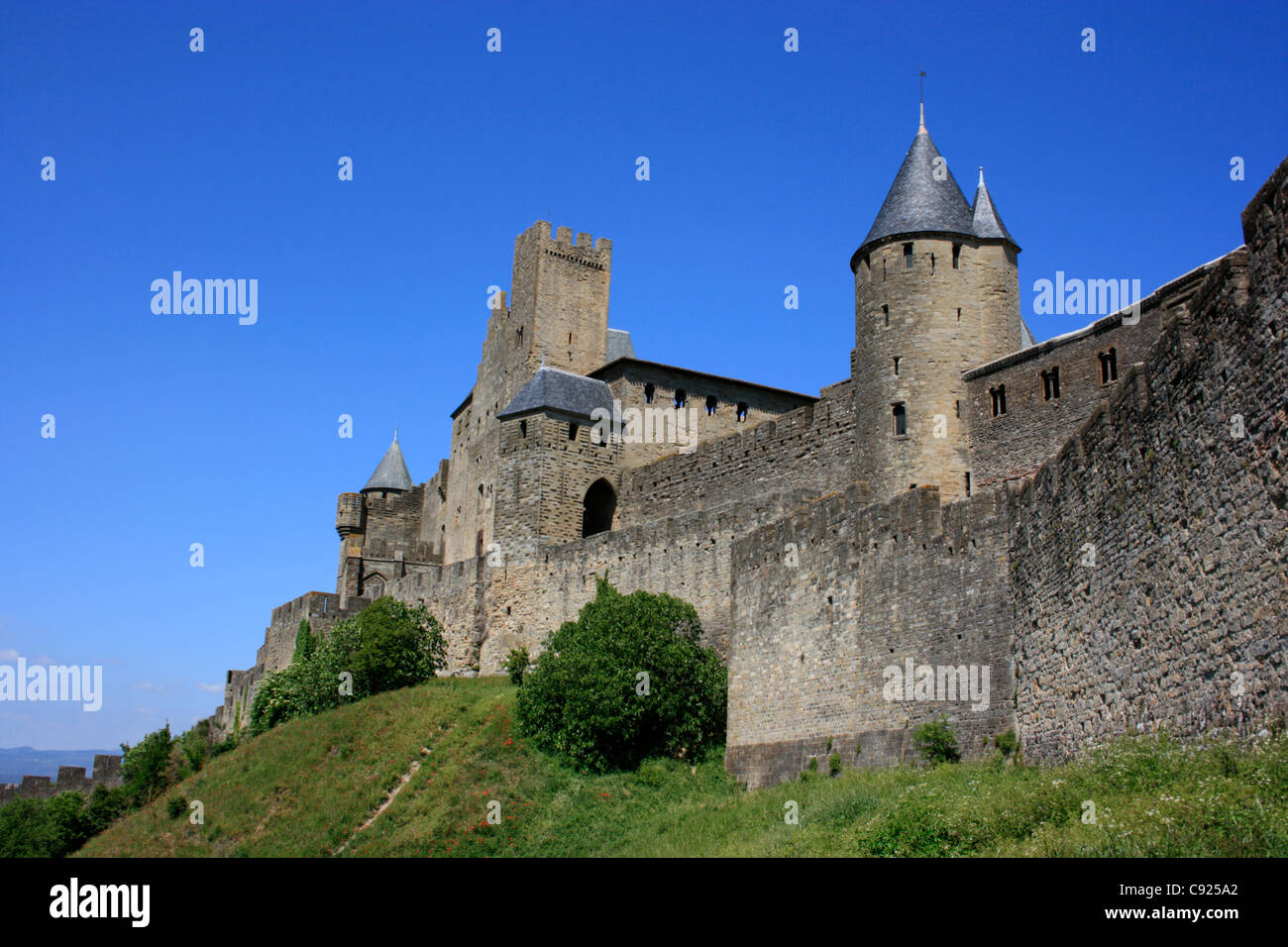 The Cite de Carcassonne is a medieval fortified city, a landmark of ...