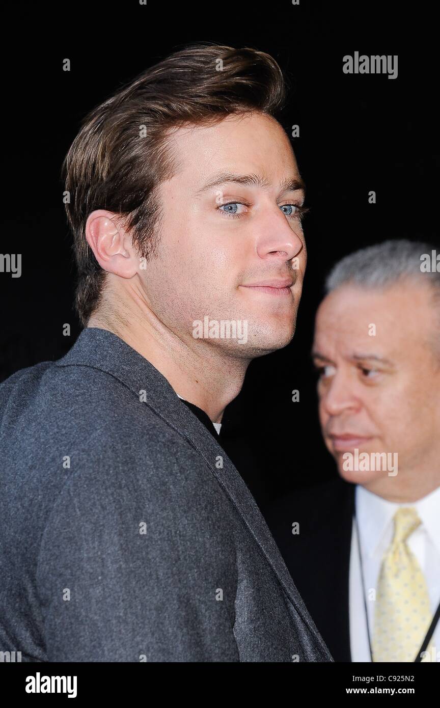 Armie Hammer, enters the 'Good Morning America' taping at the ABC Times