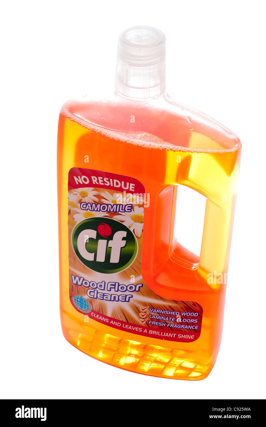 Bottle of Cif no residue wood floor cleaner Stock Photo Alamy