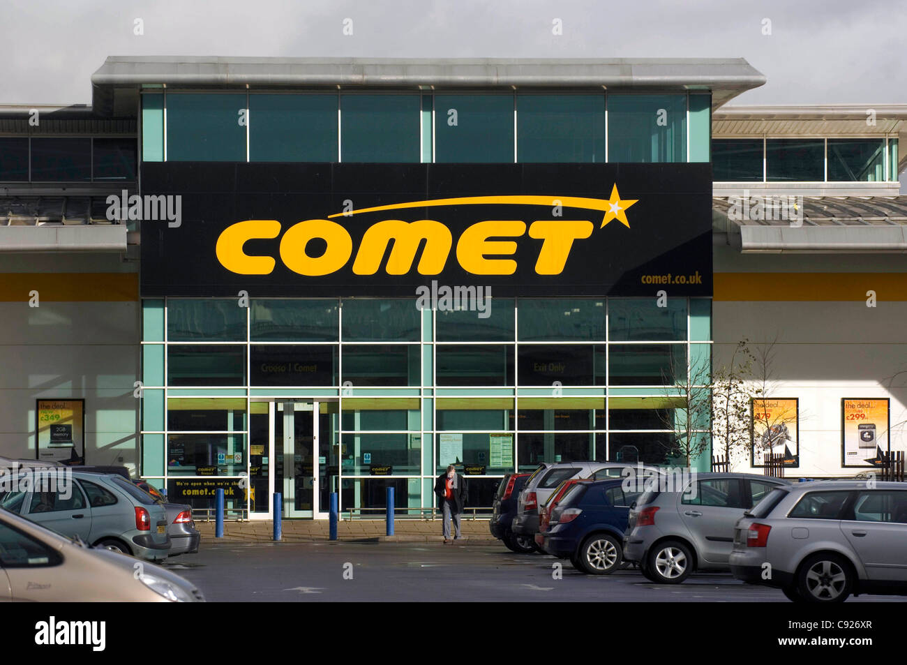 The Comet store at Maesglas Retail Park in Newport, South Wales. (file picture). Anglo-French electrical goods retailer Kesa has announced plans to sell off its troubled UK-based Comet stores to a private equity firm for just £2. Stock Photo