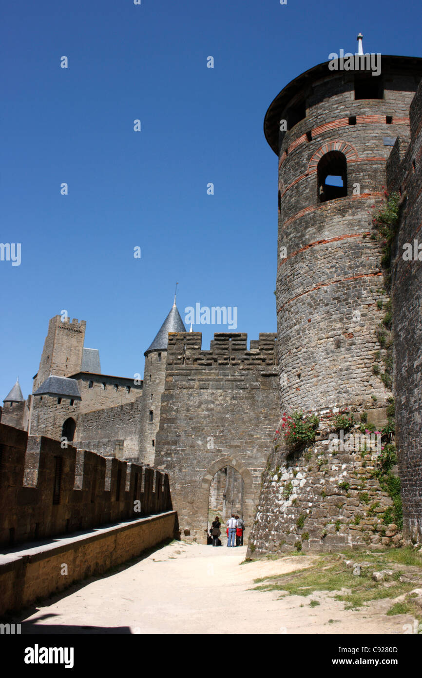 The Cite de Carcassonne is a medieval fortified city, a landmark of ...