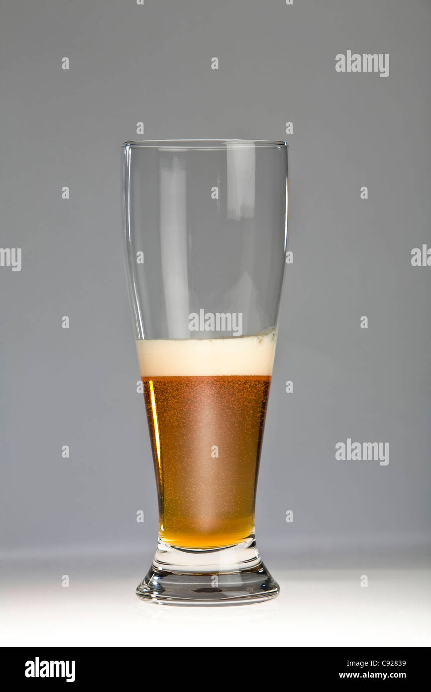 Wheat beer in wheat beer glass Stock Photo Alamy