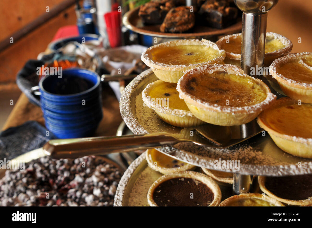 Party pastries at a business conference reception, Girdwood, Southcentral Alaska Stock Photo
