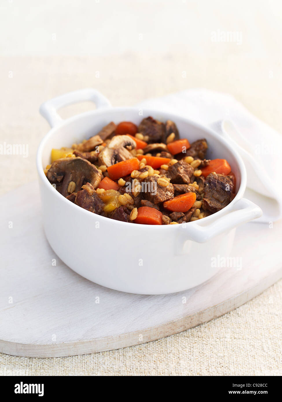 Beef barley stew Stock Photo Alamy