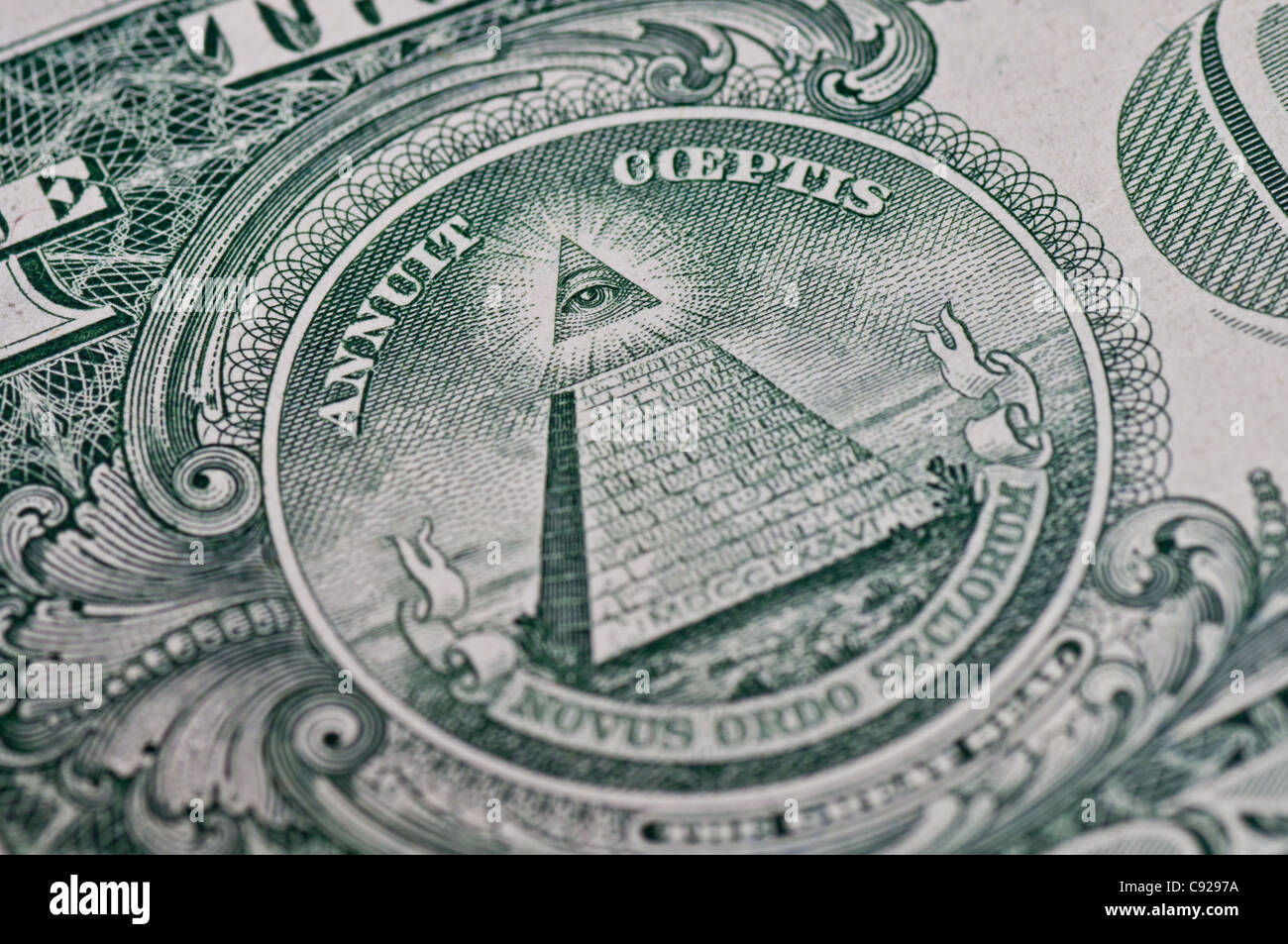 Symbol On One Dollar Stock Photo
