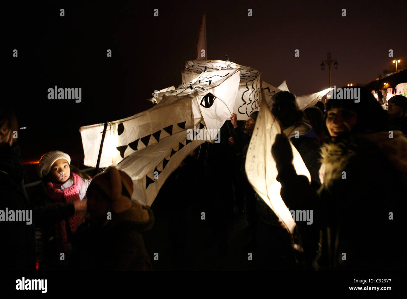 Parade. The quirky annual winter solstice festival, Burning The Clocks