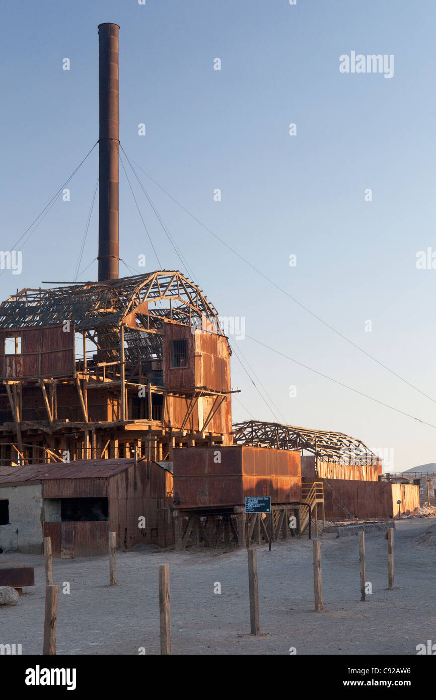 Chile, Santa Laura, old processing plant in nitrate ghost town Stock Photo