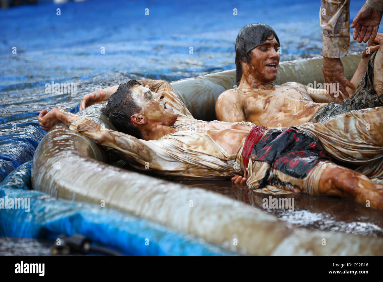 The quirky annual World Gravy Wrestling Championships, held in August